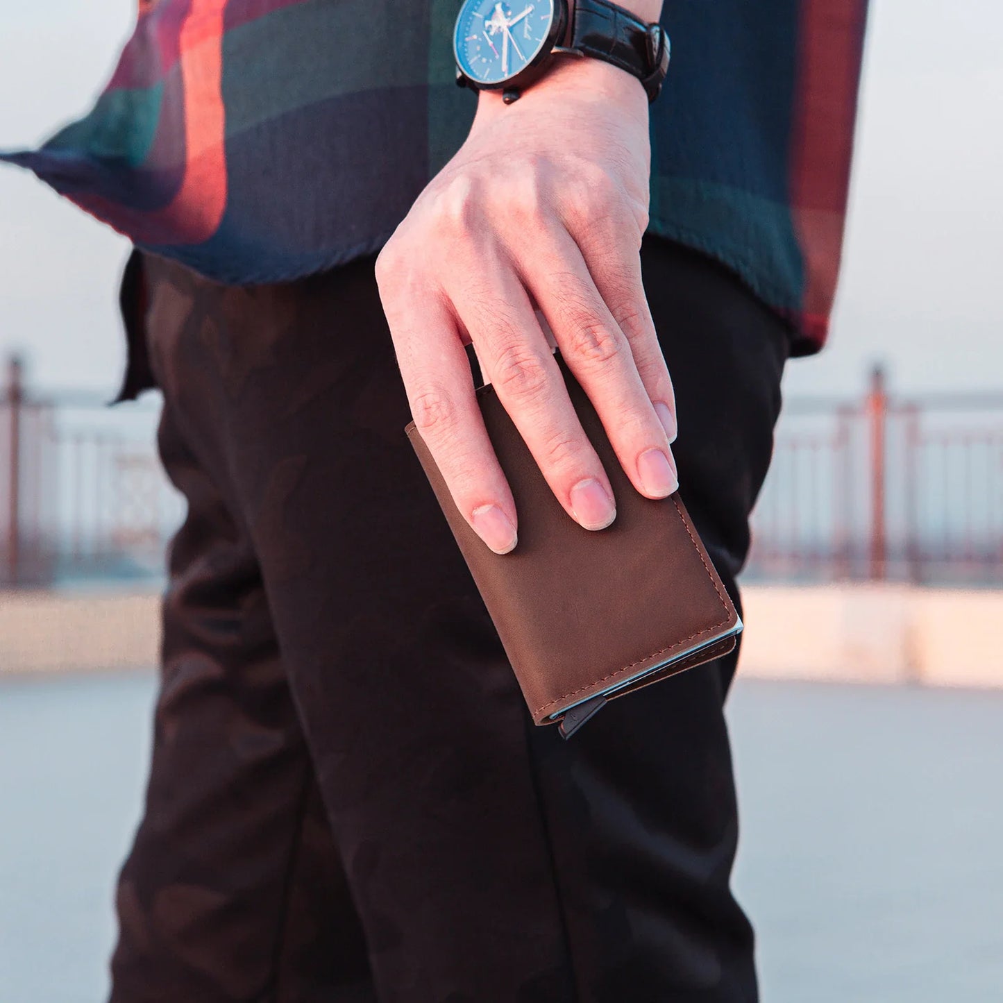 ID Credit Bank Card Holder Wallet Luxury Brand Men anti Rfid Blocking Protected Magic Leather Slim Mini Small Money Wallets Case