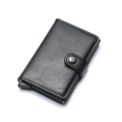 ID Credit Bank Card Holder Wallet Luxury Brand Men anti Rfid Blocking Protected Magic Leather Slim Mini Small Money Wallets Case