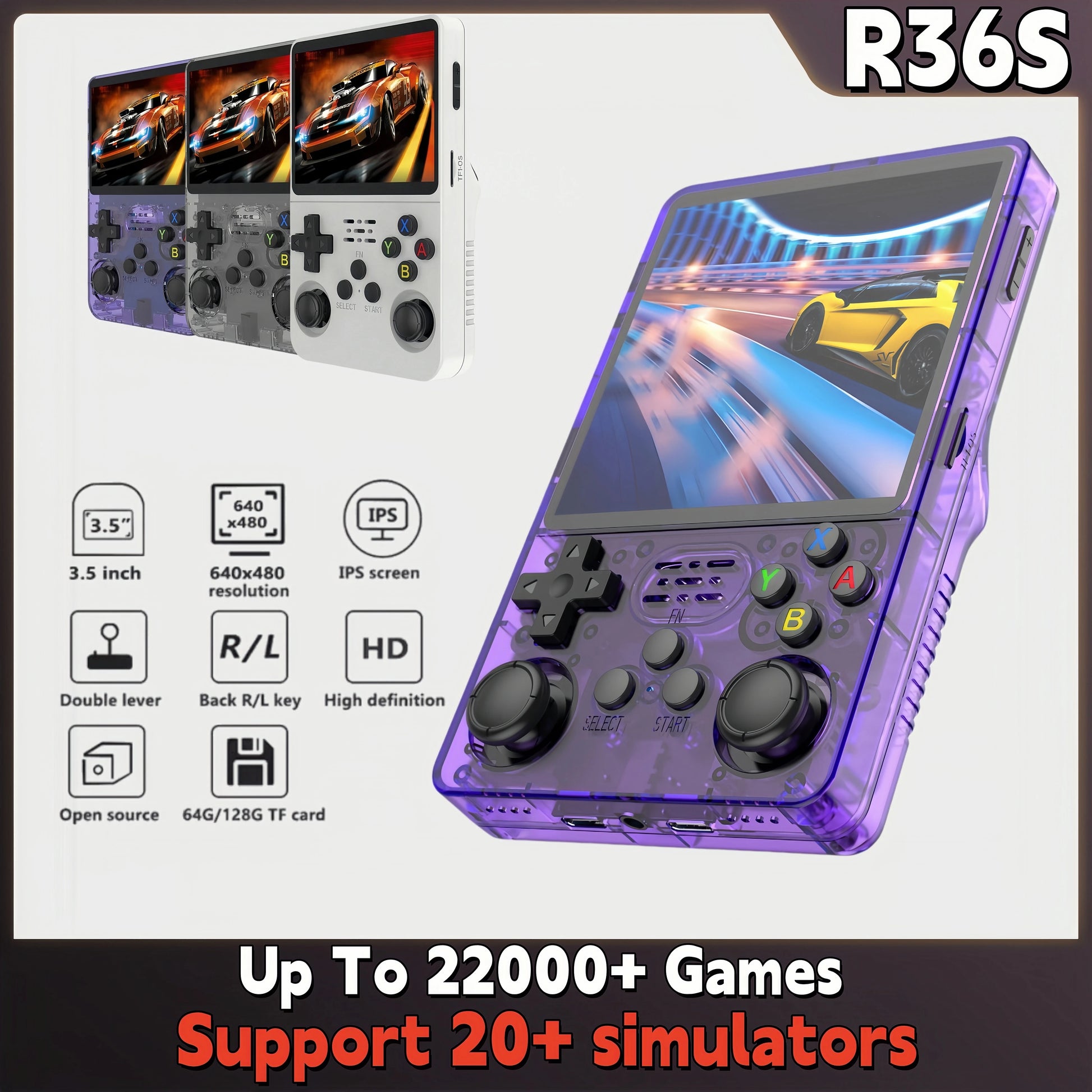 Retro Handheld Video Game Console - With Preloaded Games